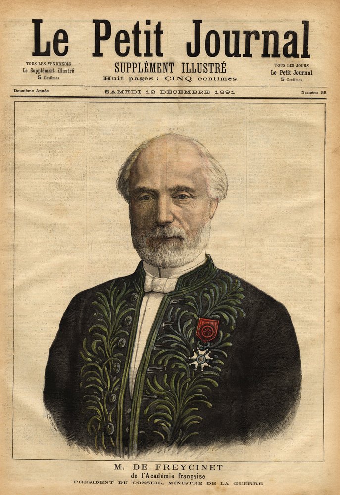 Portrait of Charles de Freycinet, engineer, member of the academie des sciences and of the academie francaise, politician, repeatedly president of the council by Unknown artist