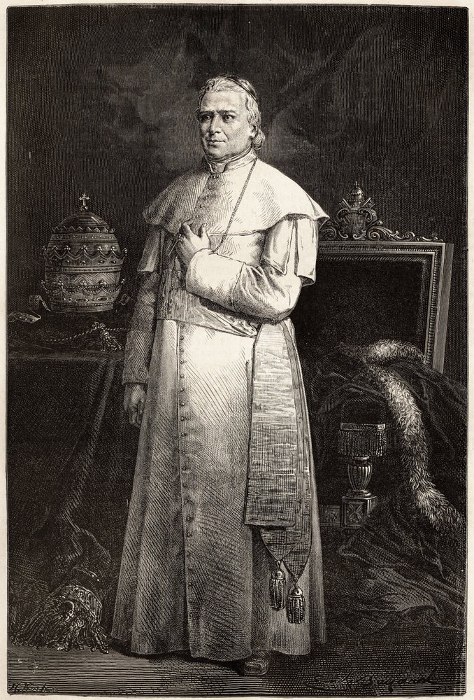 Portrait of Pope Pius IX by Unknown artist: Fine art print