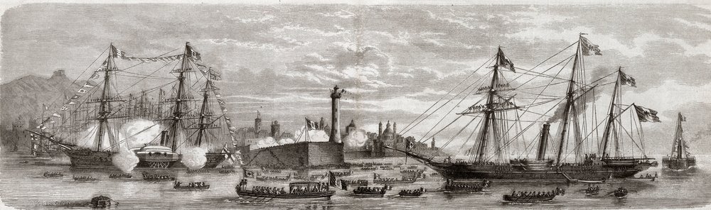 Second Italian Independence War, Italian Campaign of 1859: Napoleon III in the Port of Genoa, May 12 by Unknown artist