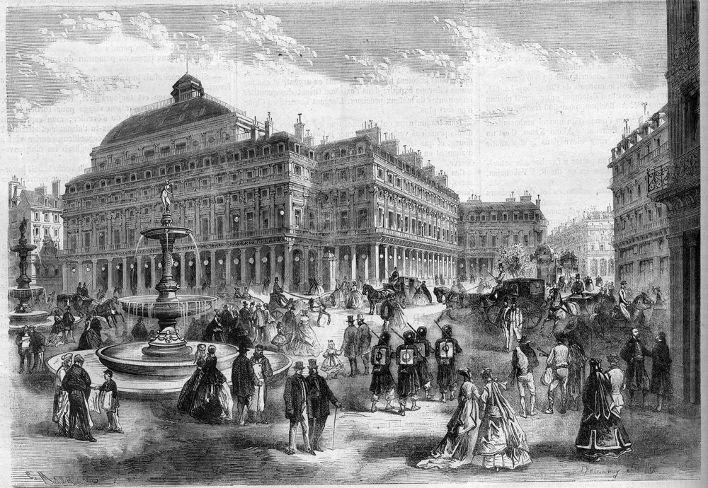 The new place of the French theatre (Comedie Francaise) with the ...