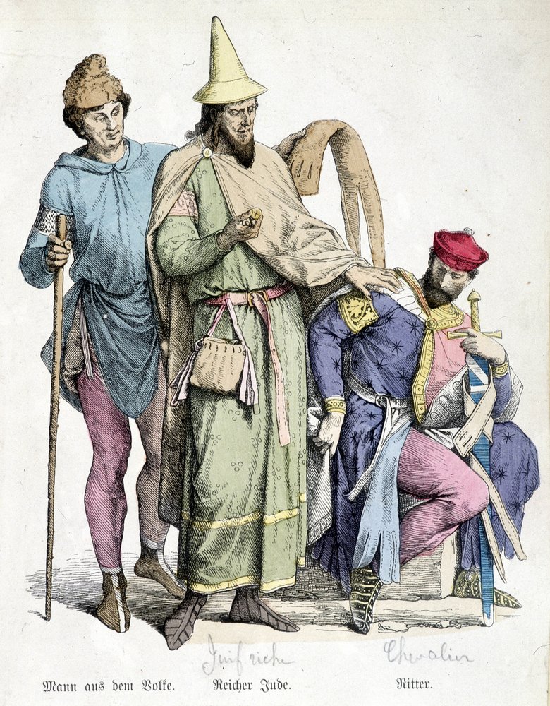 11th century costumes: The man with the stick, the rich Jew and the ...