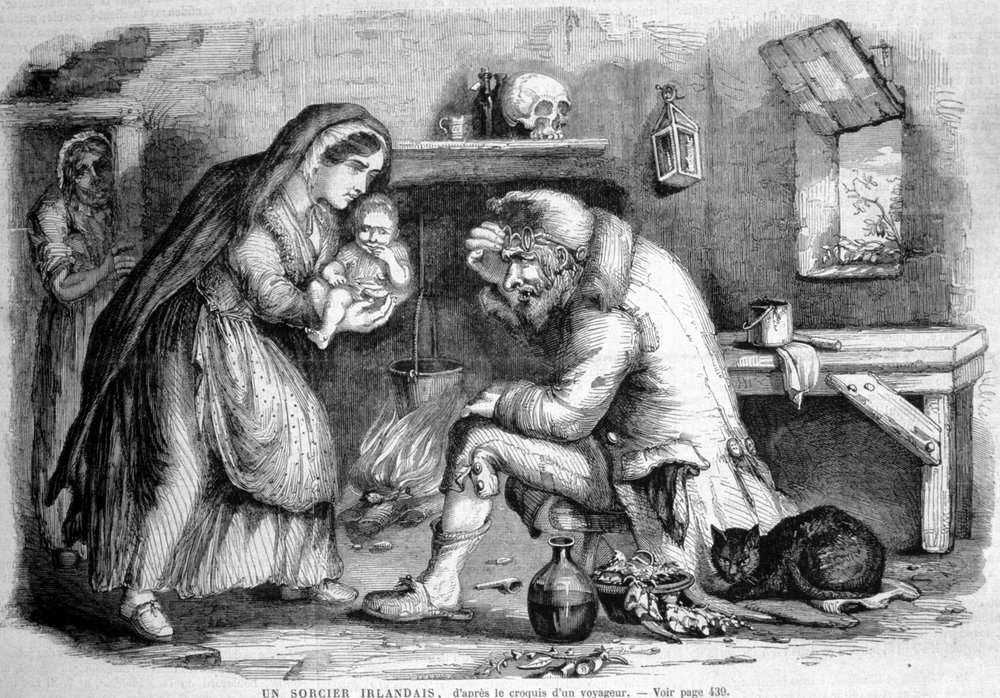An Irish wizard, anonymous drawing by Unknown artist