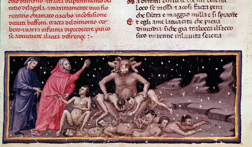 Dante and Virgil Meet Ciacco and Cerbere with the Gluttonous (Song 9 ...