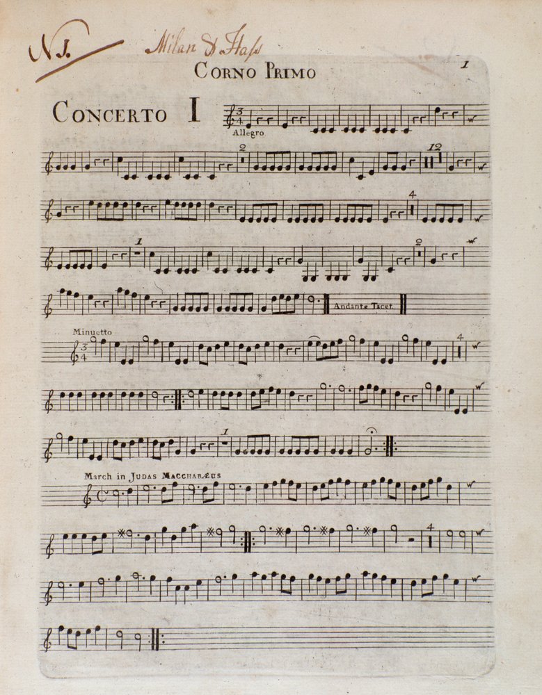 Frontispiece of Musical Score of Six Concertos in 8 Parts by G B ...