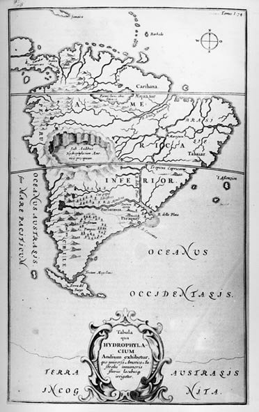 Map of the rivers of South America - in The Subterranean World ...