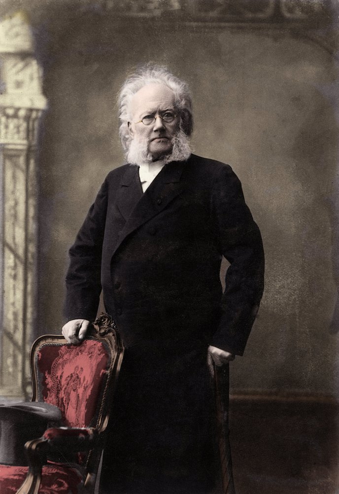 Portrait of Henrik Ibsen (1828-1906), Norwegian poet and dramatist