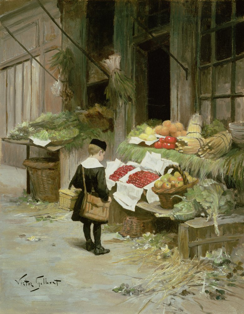 Little Boy at the Market by Victor Gabriel Gilbert