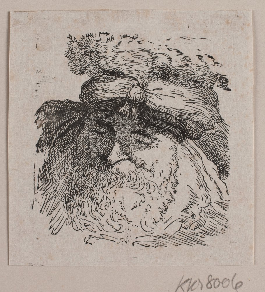 Head of a Man with Fur Hat by Vilhelm Kyhn