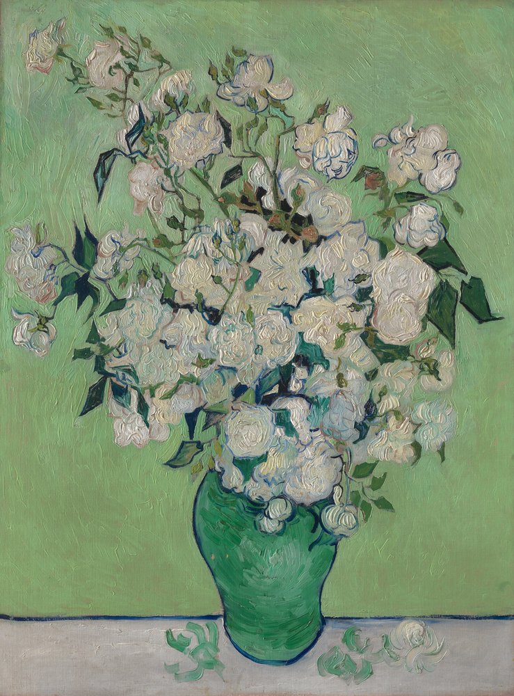 A Vase of Roses, 1890 by Vincent van Gogh