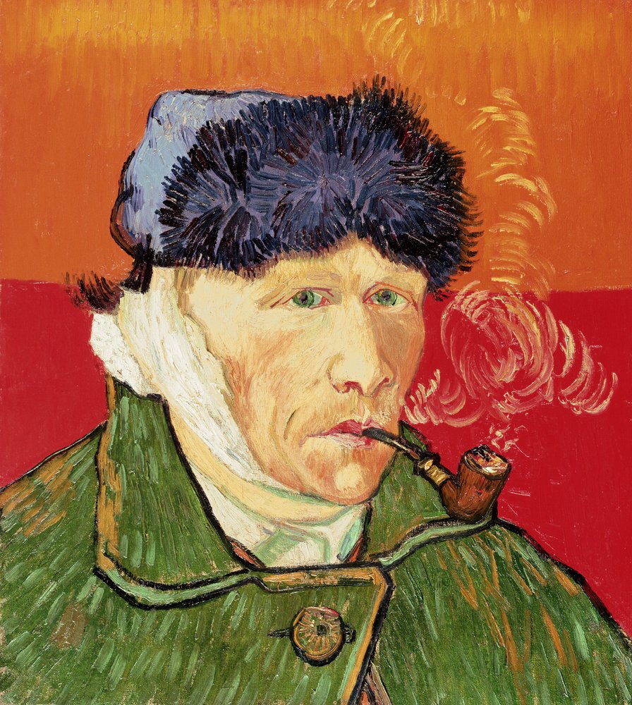 Self-Portrait with bandaged ear and pipe, 1889 by Vincent van Gogh
