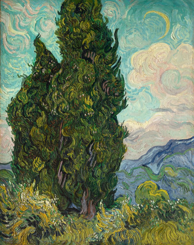 Cypresses by Vincent van Gogh