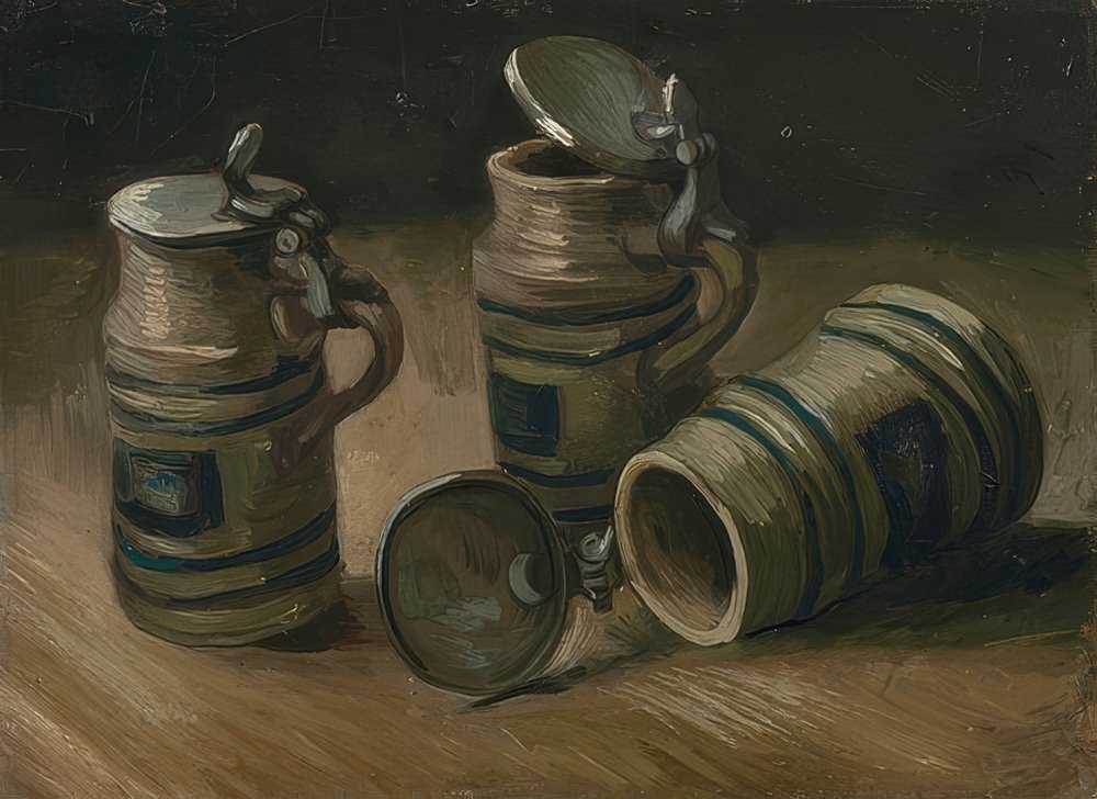 The Beer Mugs. 1885 by Vincent van Gogh