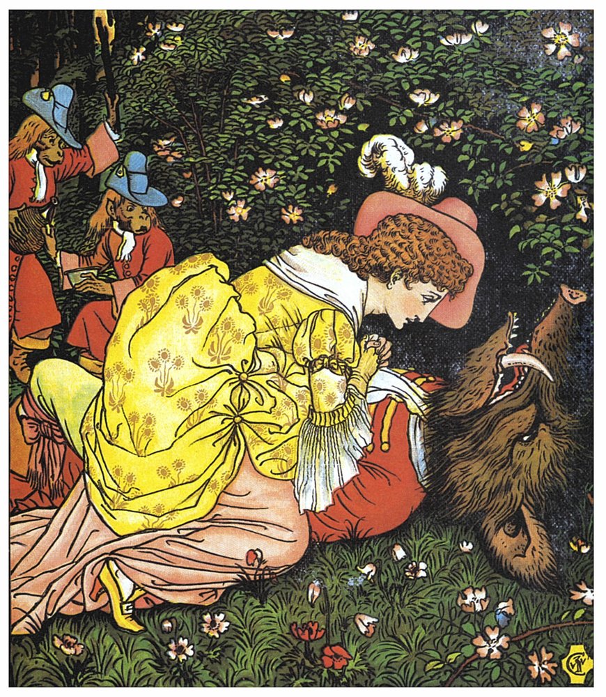 Beauty and the Beast: Beauty Learns to Love the Beast by Walter Crane