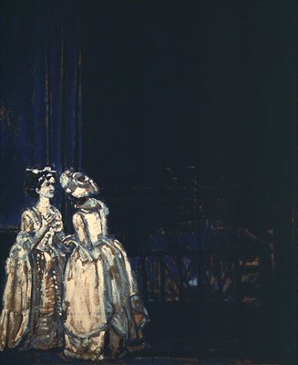 Peggy Ashcroft and Valerie Tudor in 'She Stoops to Conquer' by Walter Richard Sickert