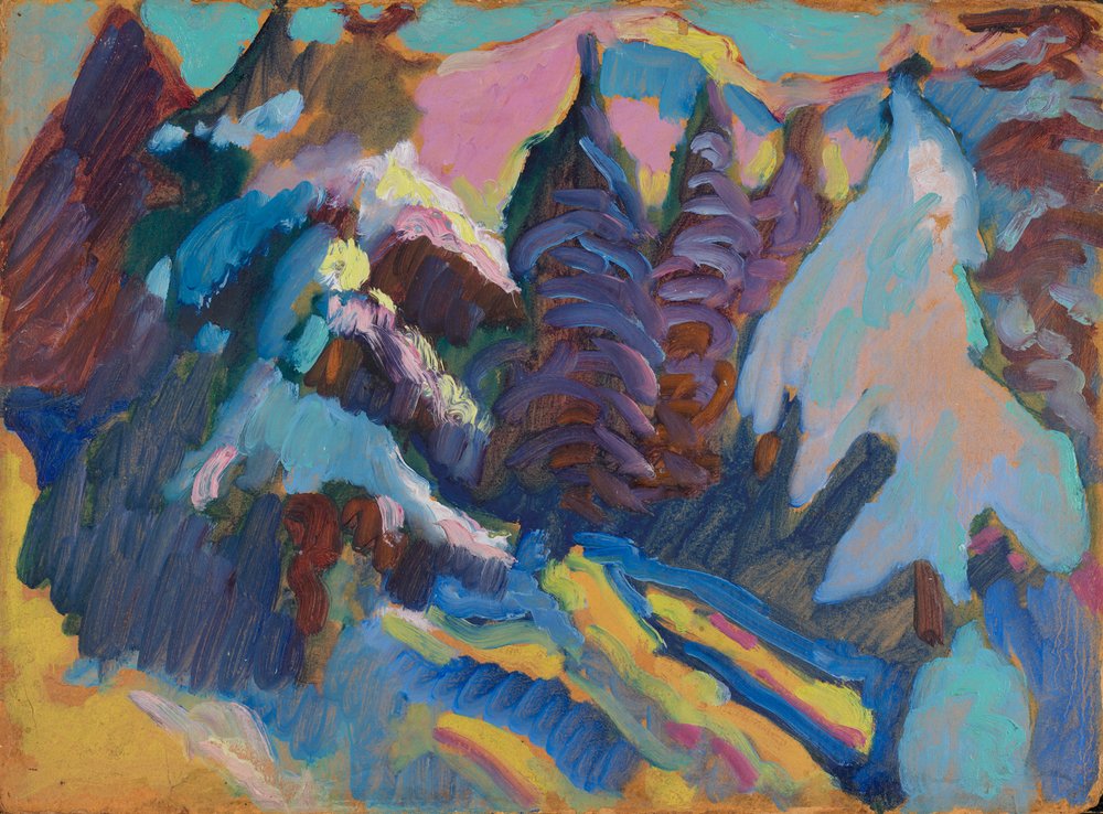 Kochel - Snow-Covered Trees by Wassily Kandinsky