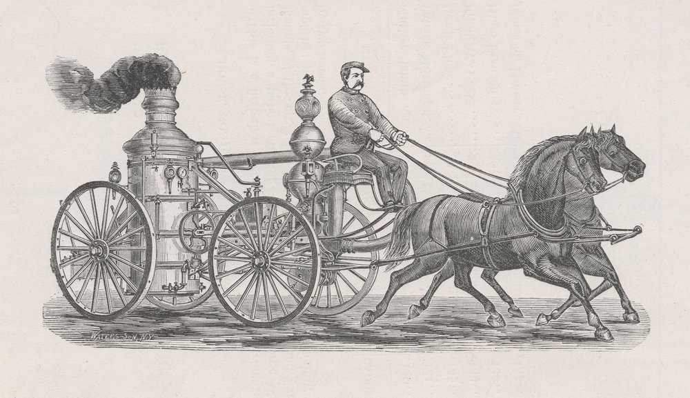 Illustration of Steamer R.A. Williams No.17 Fire Engine, from Report of ...