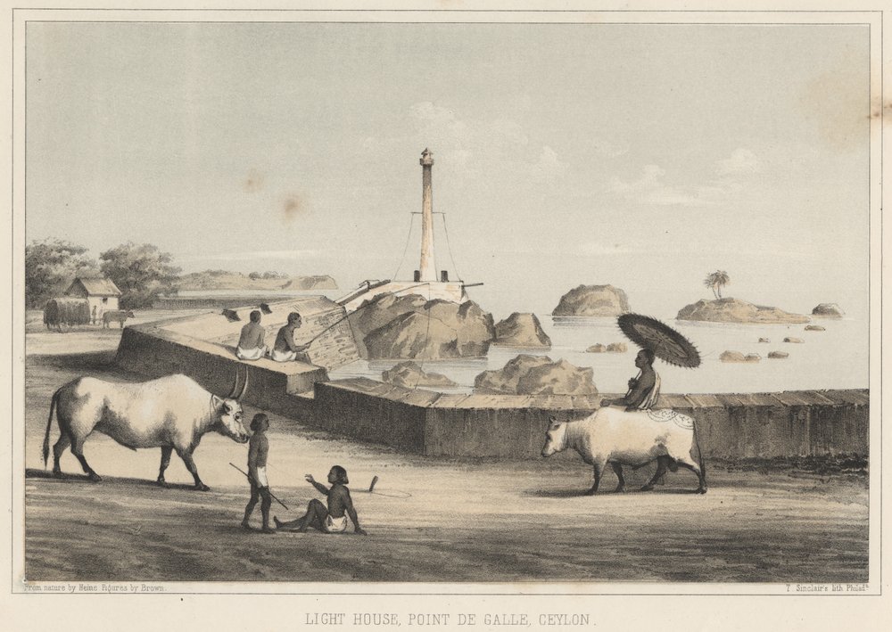 Light House, Point de Galle, Ceylon, 1855 by Wilhelm Joseph Heine