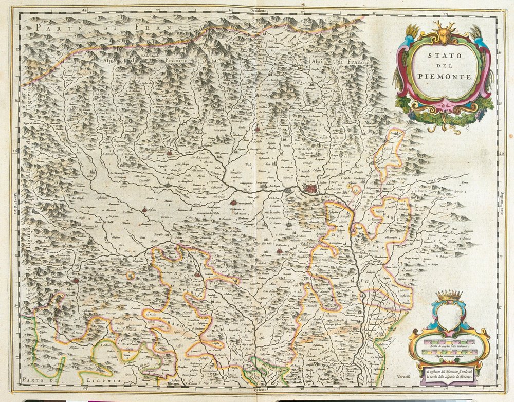 Piedmont, Aosta Valley and Liguria, Italy, in 'Theatrum Orbis Terrarum ...