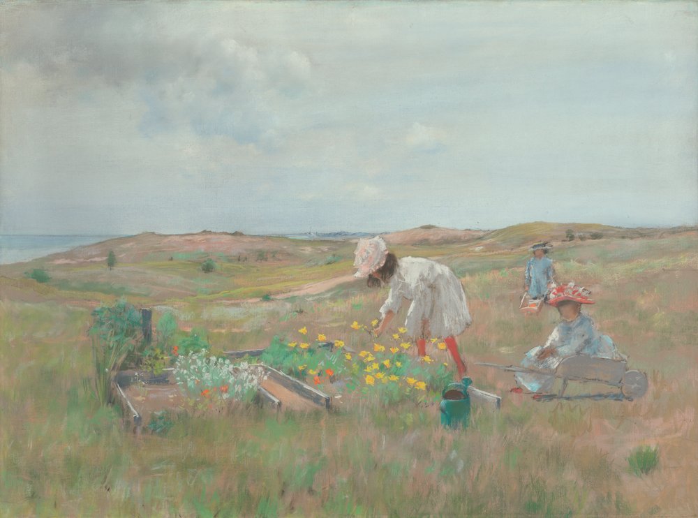 Gathering Flowers, Shinnecock, Long Island, c. 1897 by William Merritt Chase