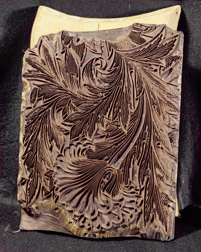 Tulip design printing block, 1875 by William Morris
