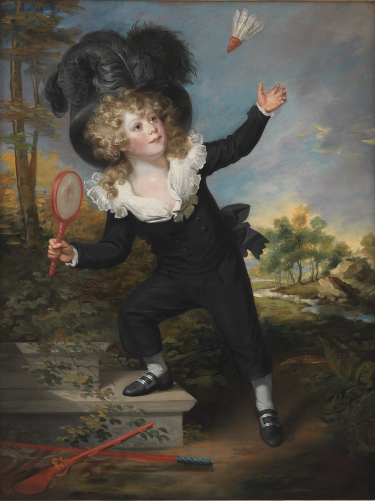 Portrait of Kennett Dixon Playing Shuttlecock by William Beechey