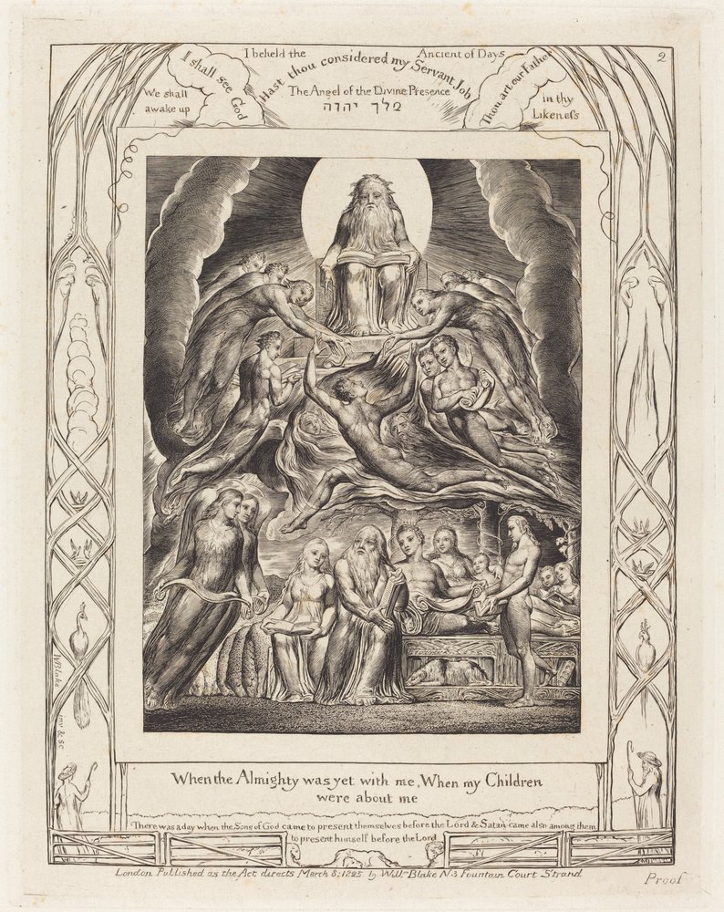 Satan Before the Throne of God by William Blake