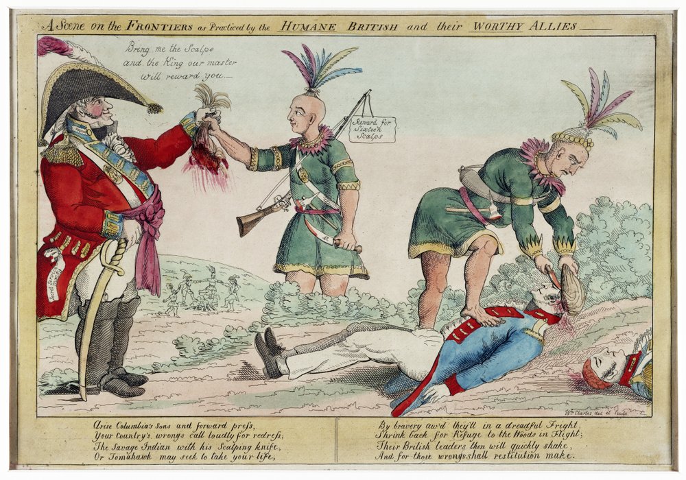 A Scene on the Frontiers as Practised by the Humane British and Their Worthy Allies by William Charles