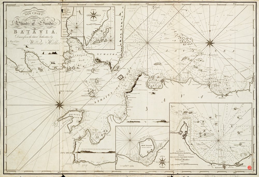 Navigation through the Straits of Sunda to Batavia by William Heather