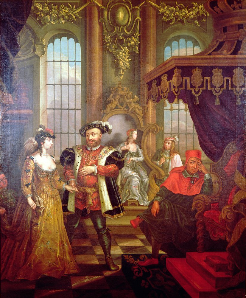 Henry VIII (1491-1547) introducing Anne Boleyn at court