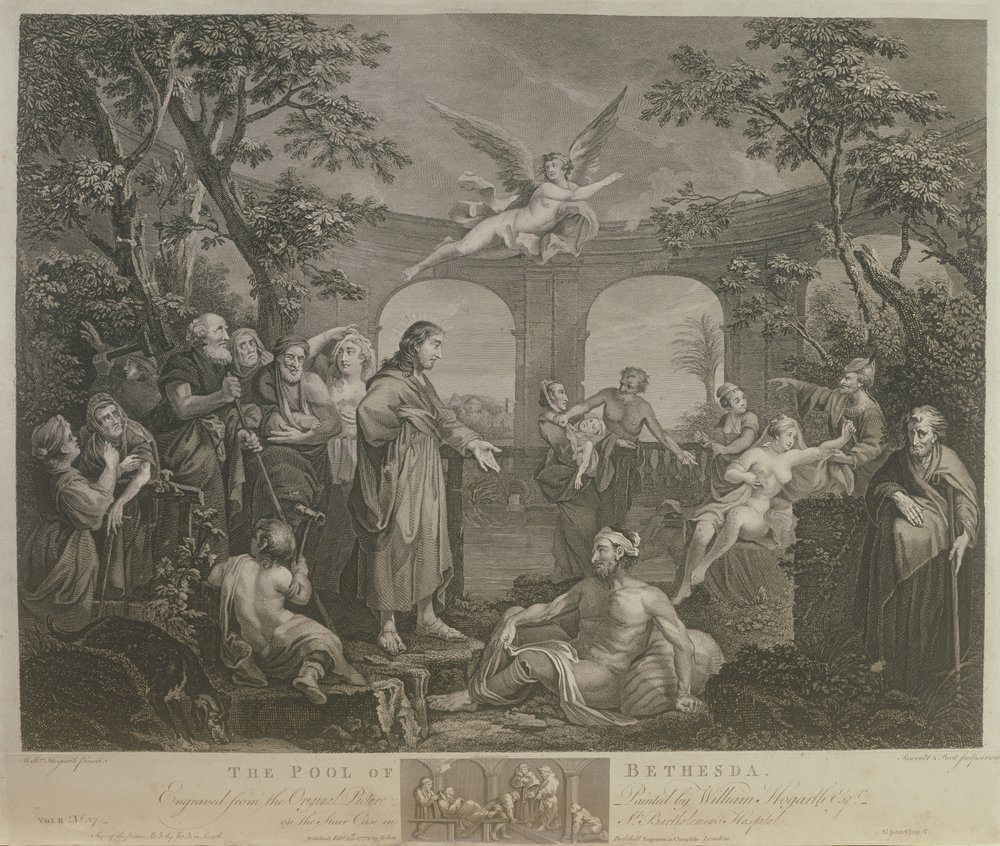The Pool of Bethesda, engraved by J.M. Delatre and Simon Francis Ravenet, published by John Boydell by William Hogarth