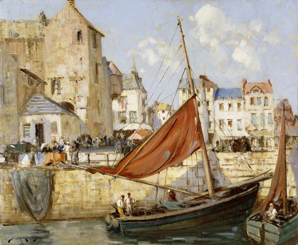 The Harbour, Honfleur by William Lee Hankey