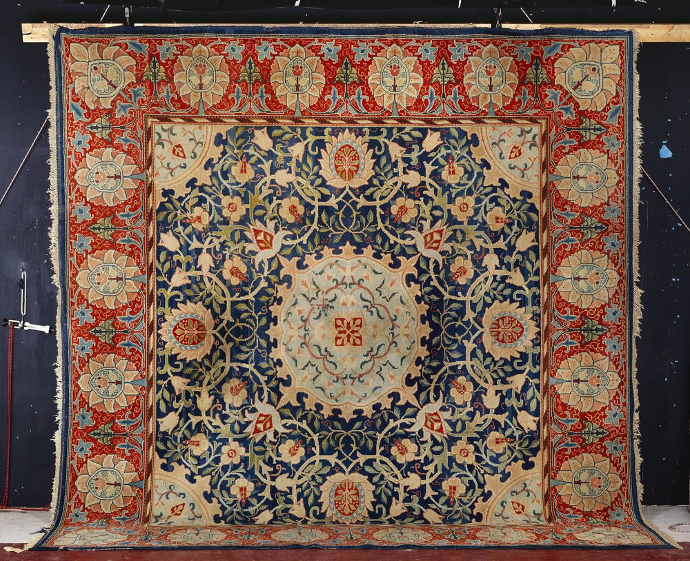 A rare ”Swan-House” Hammersmith hand-knotted carpet, Morris & Co., c. 1890 by William Morris
