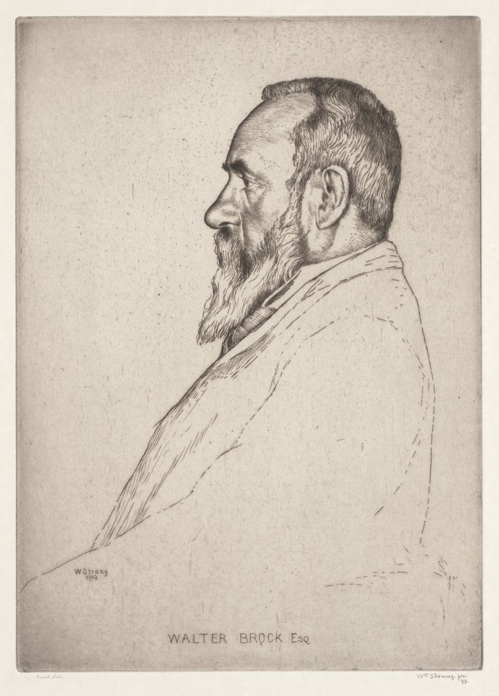 Portrait of Walter Brock by William Strang: Fine art print