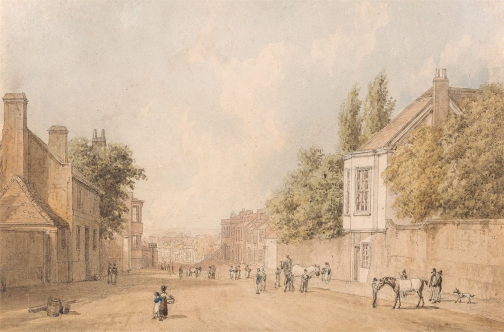 Entrance to Newmarket by William Westall
