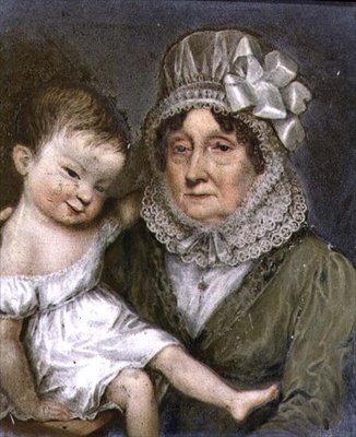 Mother of Agnes FitzHerbert with one of her grandchildren, c.1817 by William the Elder Corden