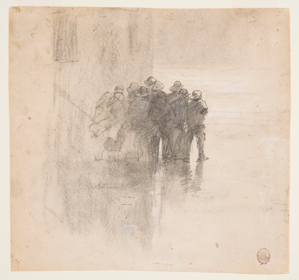 Fishermen in Oilskins, Cullercoats, England by Winslow Homer