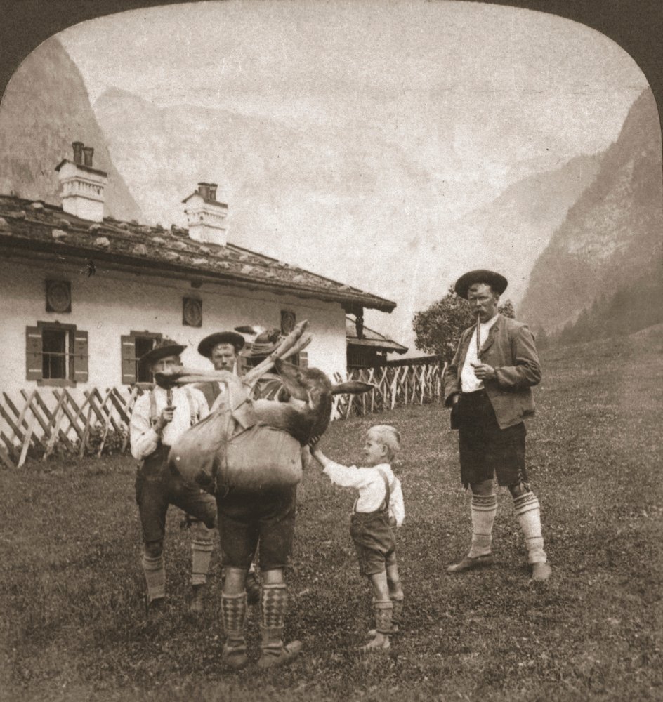 Bavarian Mountaineers, Germany, 1898 by Works and Sun Sculpture Studios