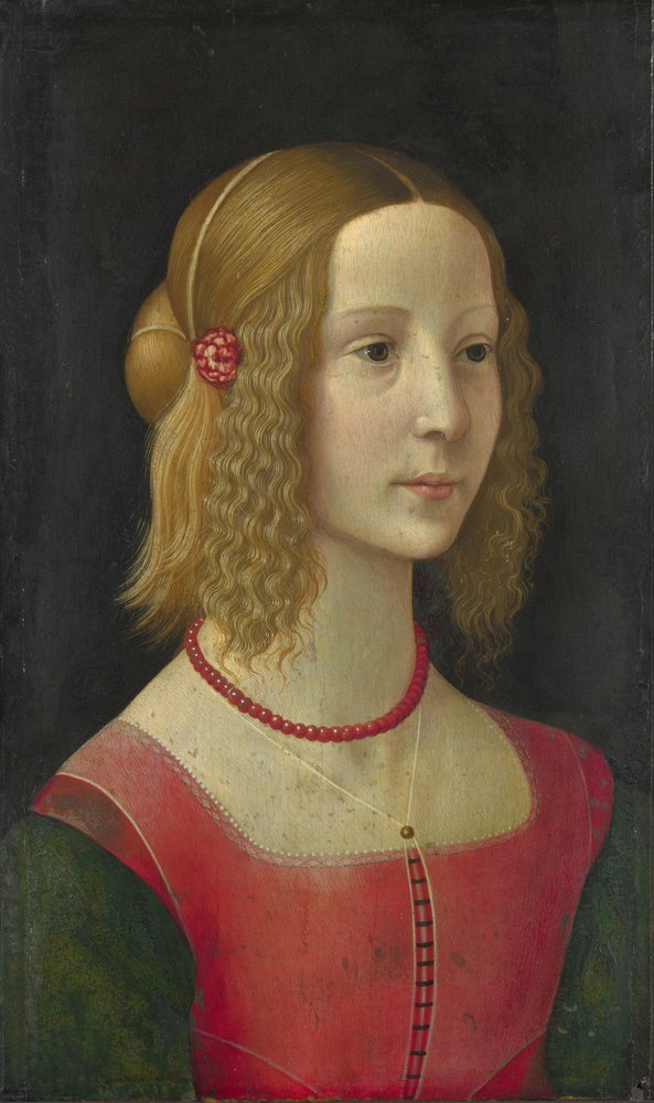 Portrait of a Girl by Workshop of Domenico Ghirlandaio