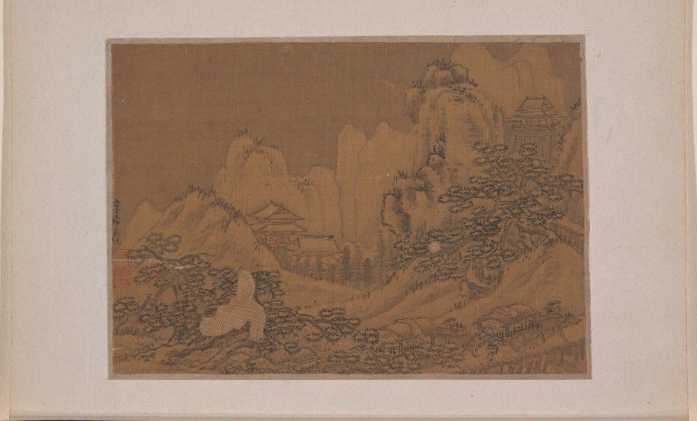 Landscape with Ox Carts on a Road by Xiying Li