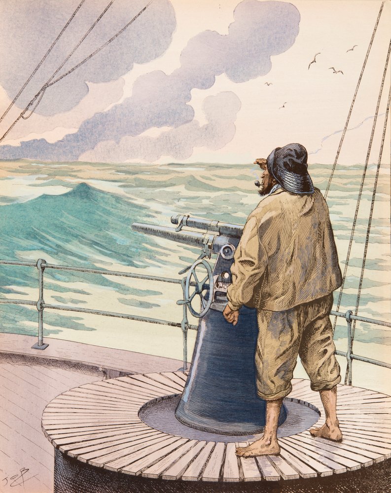 The trawler (whaling sailor) by pseudonym for Jacques Onfroy de Bréville Job