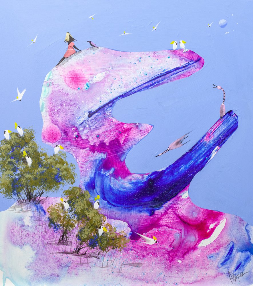Whimsical Dreamscape Birds by Adam Bogusz