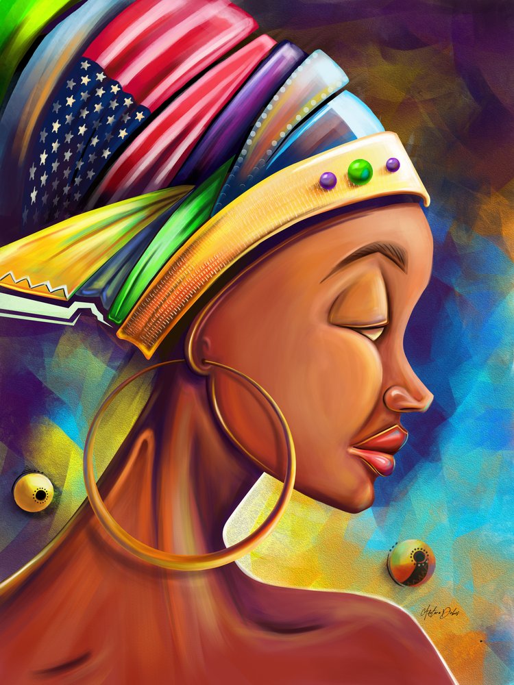 Vibrant African American Woman by Adetoro Debas