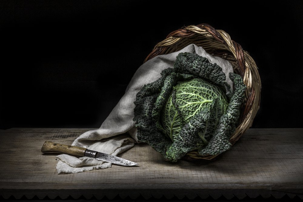 Rustic Cabbage Still Life by Adriana Vitale