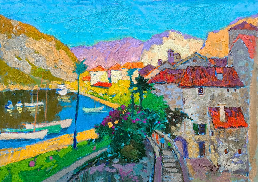 Colorful Mediterranean Village by Alexander Shandor