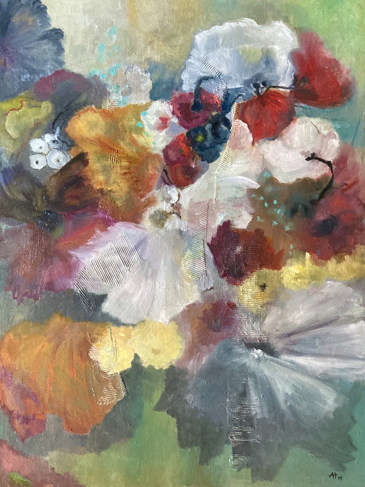 Vibrant Floral Abstraction by Alexandra Higgins