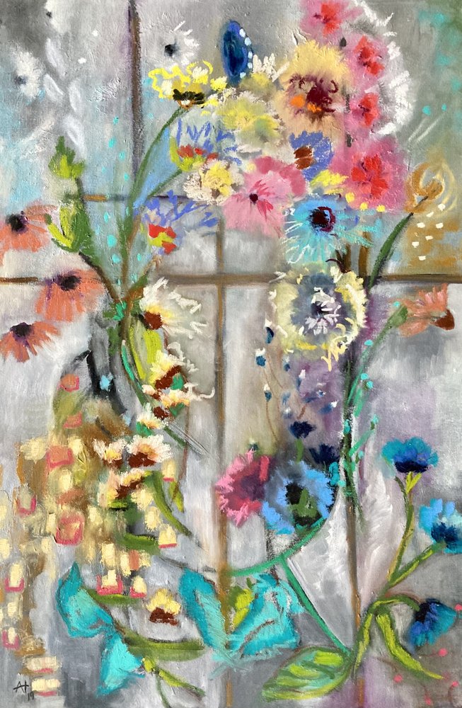 Vibrant Window Blooms by Alexandra Higgins