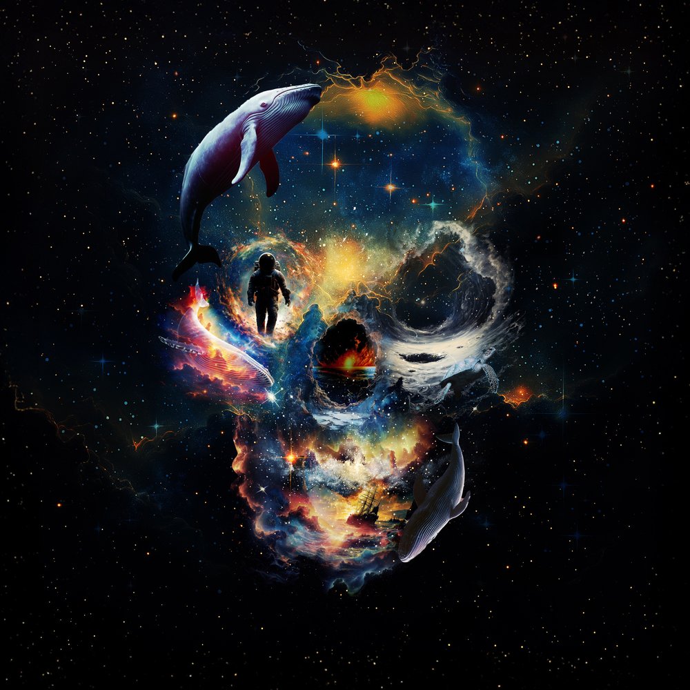 Space Whale Skull by Ali Gulec