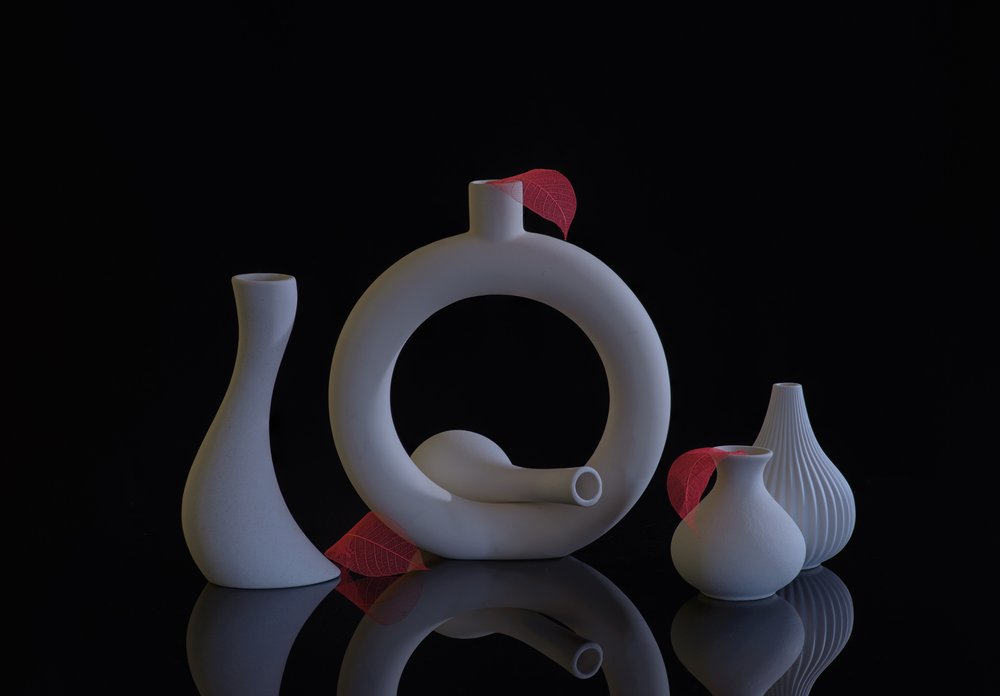 Sculptural White Vases by Alice Sheng