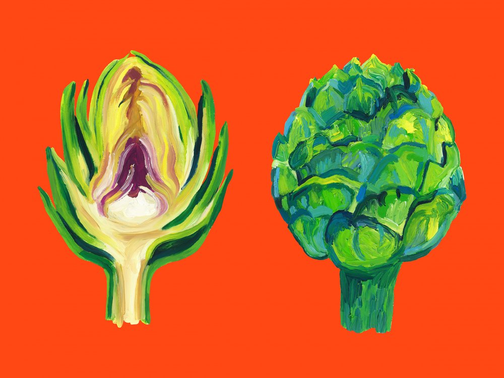 Fresh Green Artichokes by Alice Straker