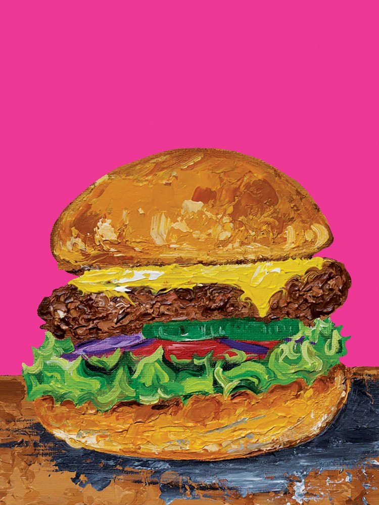 Pop Art Cheeseburger by Alice Straker